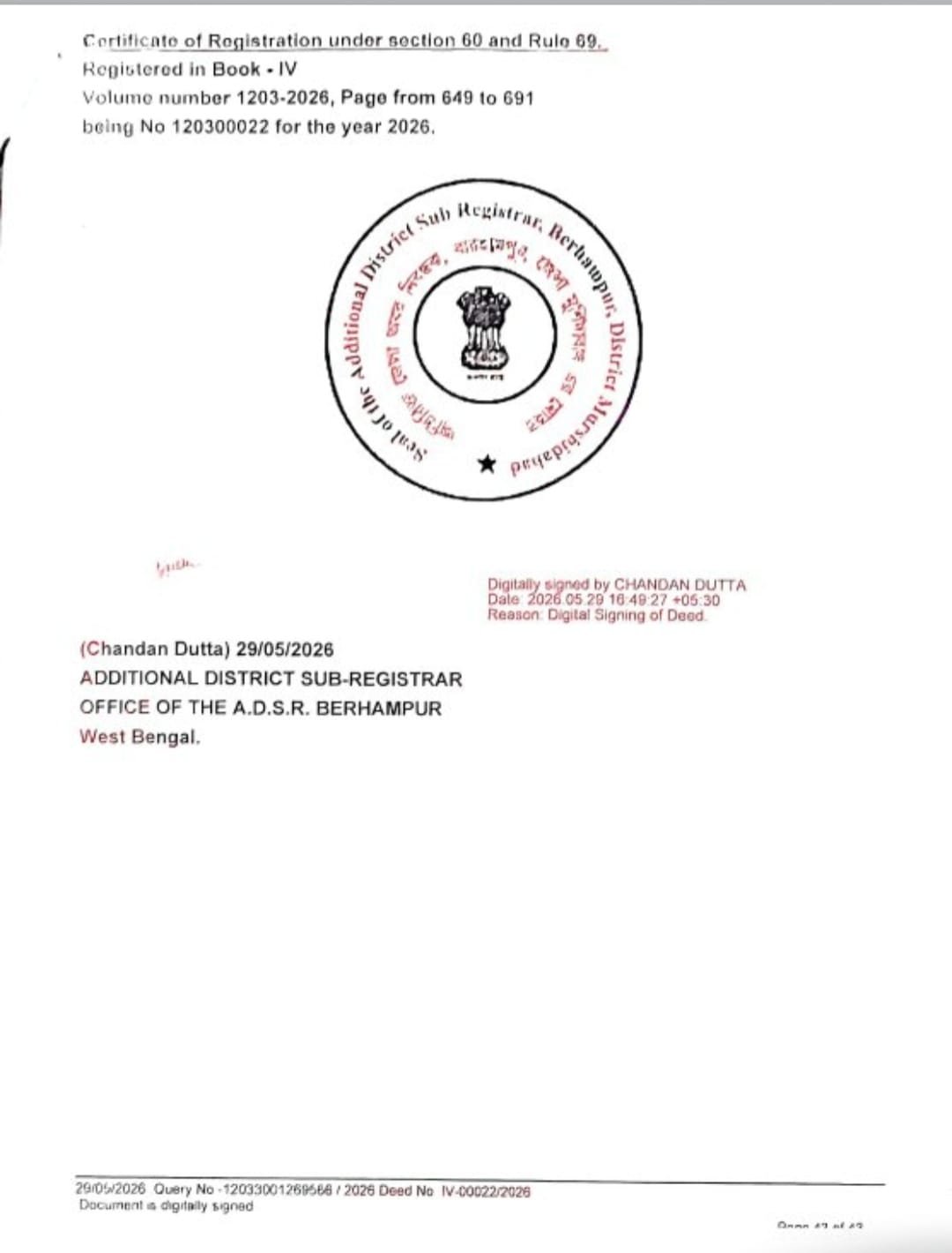 Registration Certificate